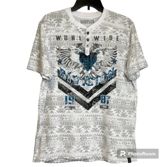Surplus Other - Boys Surplus Large White/Gray Short Sleeve T-shirt